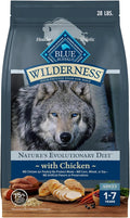 Blue Buffalo Wilderness Natural High-Protein Dry Food for Adult Dogs, Chicken Recipe, 28-lb. Bag