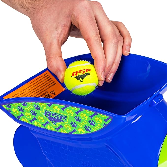 Franklin Pet Supply Co. Ready Set Fetch Mini Automatic Tennis Ball Launcher Dog Toy - Electronic Mini Tennis Ball Thrower for Fetch + Playtime - Launches up to 40 Feet - Interactive Dog Toy