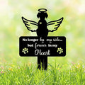 Angel Dog Grave Marker – 12in Memorial Stone with Halo and Paw Prints, Weatherproof Pet Headstone for Outdoor Use, Dog Tombstone for Graves, Sympathy Gift for Loss