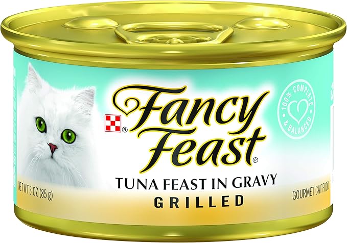 Fancy Feast Gourmet Wet Cat Food, Tuna Feast In Gravy, Grilled, 3 Ounce Single Can