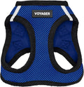 Best Pet Supplies Voyager Step-in Air Harness - All Weather Mesh, Reflective, No Pull Harness for Dogs, Cats - Secure with Hook & Loop Fastener, Buckle, Double D-Rings - Royal Blue/Black Trim, XXS