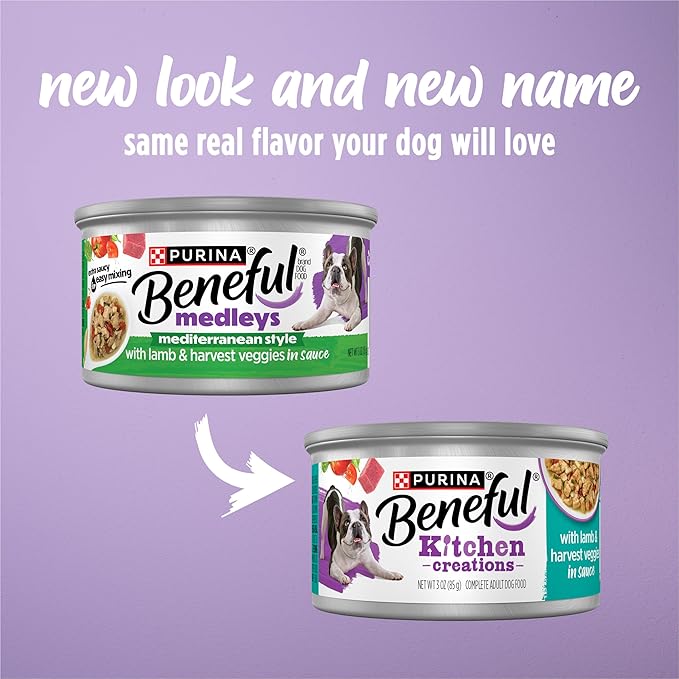 Purina Beneful Kitchen Creations with Lamb and Harvest Veggies in Sauce Wet Dog Food - (Pack of 12) 3 oz. Cans