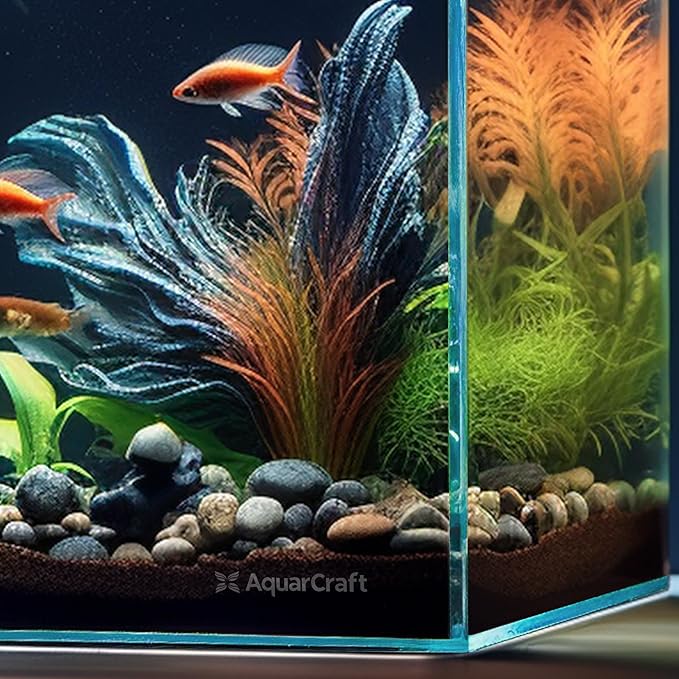 Ultra Clear Glass Fish Tank 10 Gallon, 6mm Thickened Rimless Aquarium Tank Low Iron, Standard Aquarium 17.7in x 11.8in x 11.8in
