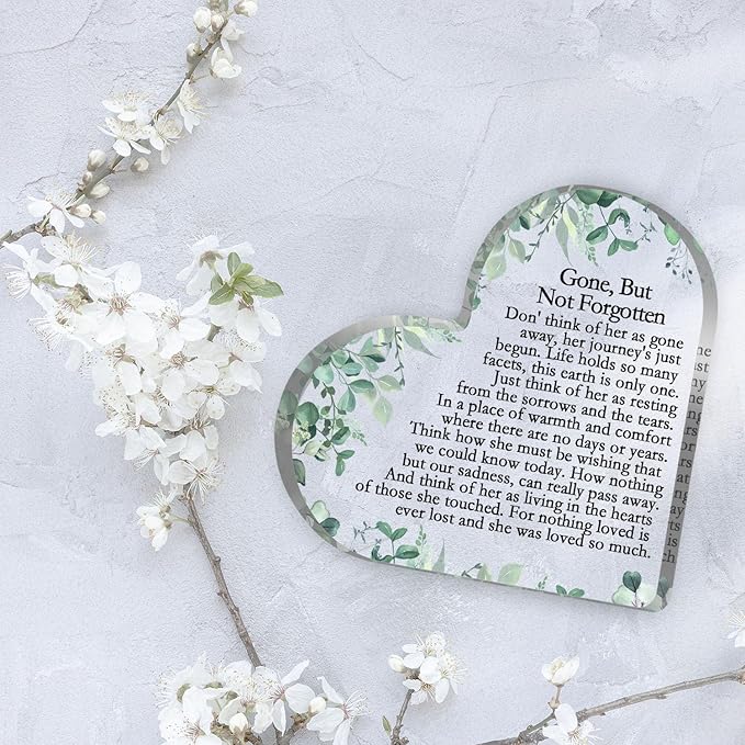Sympathy Memorial Gifts for Loss Loved One, Father Mother Bereavement Remembrance Sign, Condolence Paperweight Keepsake, Funeral Grief Memorial Decor for Table Desk Home