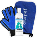 Allerpet Dog Dander Remover w/Free Pair of Grooming Gloves - Best Pet Dander Remover for Allergens - for Canine Dry Skin Treatment - Good for Fur & Skin - (12oz)