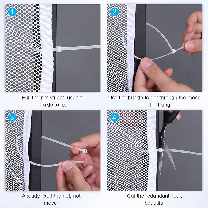 Cat Balcony Rail Net, 10x2.6Ft Anti Fall Netting PET Balcony Mesh Fence Net, Cat Safety Net Balcony Screen, Crib Stair Patios Balcony Railing Cover for Kids & Pets - Black