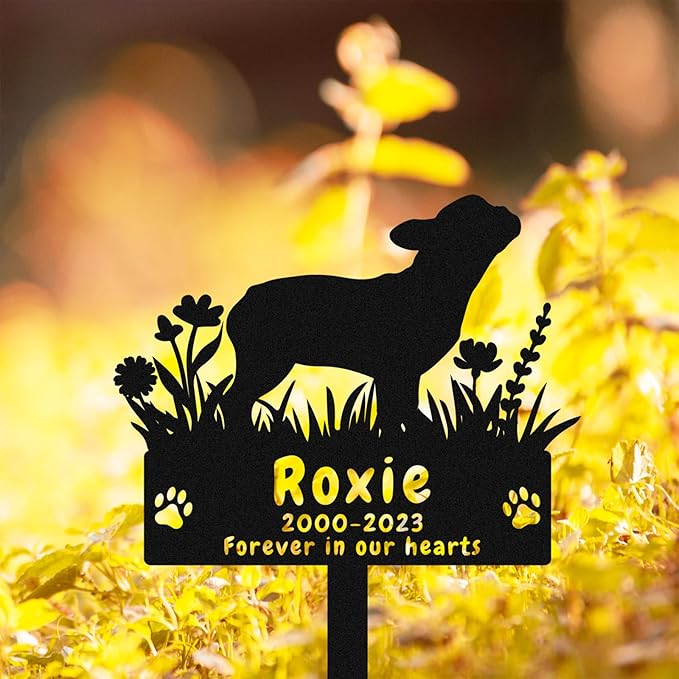 Personalized French Bulldog Memorial Dog Grave Marker, Custom Bulldog Dog Memorial Garden Stake Grave Marker, Metal Sympathy Plaque Sign Pet Loss Gift Outdoor Garden Decor Dog Grave Marker
