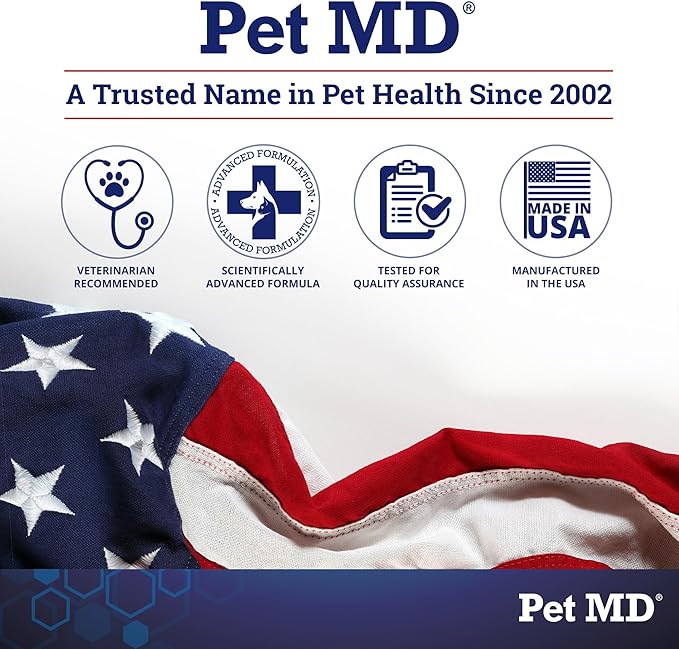 Pet MD Veterinary Tris Flush Cat & Dog Ear Cleaner - Dog Ear Flush - 12 oz
