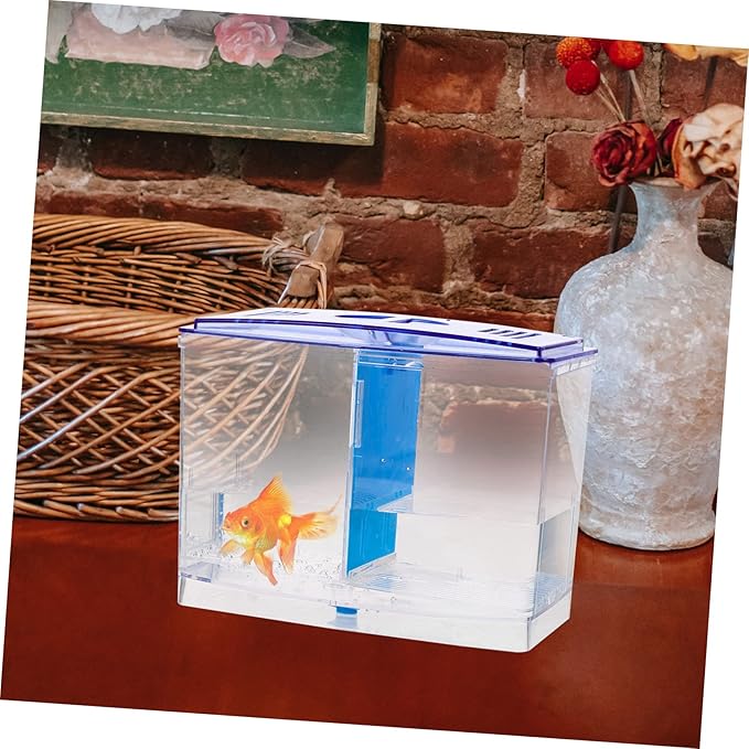 Fish Breeding Tank with Removable Divider Isolation Box for Fish Shrimp Easy to Clean Lightweight Aquarium Hatchery for Betta
