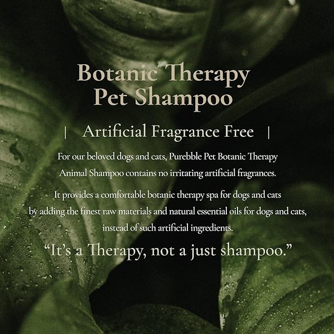 Pet Shampoo Calming Green Botanical Line Series 2- for Soft and Shiny Coat and Fur- Cleanses, Conditions, and Detangles, pH-Balancing Formula, No Artificial Fragrance, 300ml / 10.14 fl oz