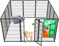 FXW Homeplus Unleashed Indoor Dog Playpen - Stress-Free and Safe Play, Heavy Duty 45 Inch 12 Panels Dog Pen for Large Dogs, Black│Patented