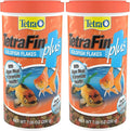 TetraFin Plus Goldfish Flakes 7.06 Ounces,Balanced Diet,with Algae to Promote Health,(Pack of 2)