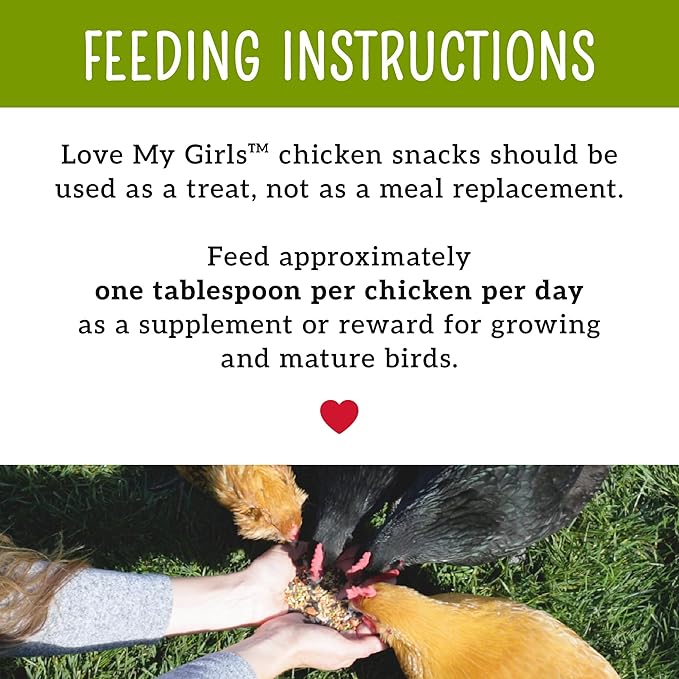 Love My Girls: Chicken Snacks - Flax & Worms - 5lb Bag - Global Harvest, Gourmet Multi-Grain Treats, Corn-Free, Nutritious & Protein Rich Mealworms