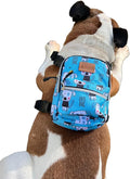 PawLook Dog Backpack to Wear with Chest Harness Self Carrier dogbag with Additional Pocket for Poop Bag Anti Slip Stylish Dog Bag for Your pet Street Smart Serie Cute Medium