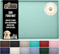GORILLA GRIP 100% Waterproof Raised Edge BPA Free Silicone Pet Feeding Mat, Dog Cat Food Mats Contain Spills Protects Floors, Placemats for Cats and Dogs Water Bowl, Pets Accessories 32x24 Mint