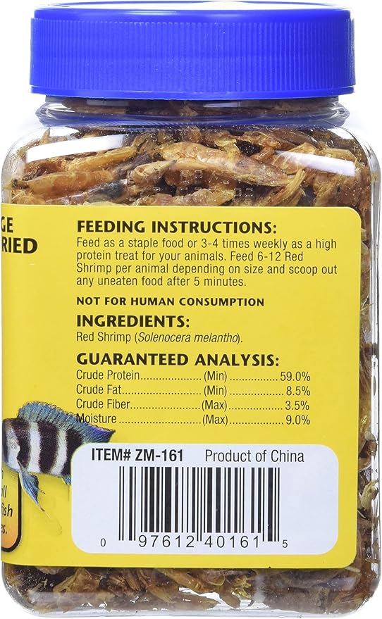 Zoo Med Sun Dried Large Red Shrimp, 2-1/2-Ounce