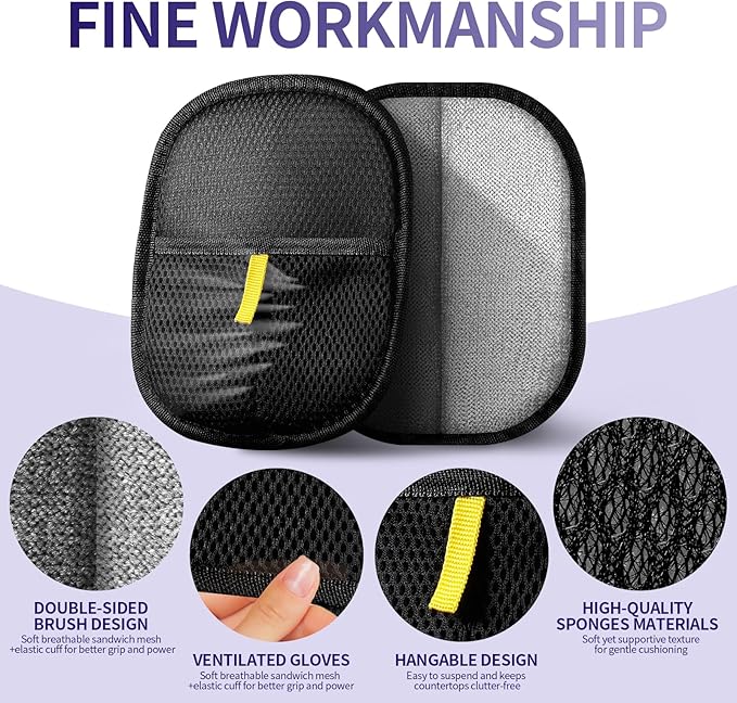 Hair Remover Glove,2026 Updated Cat and Dog Hair Removal Tool.Reusable Electrostatic Hair Removal Gloves.Suitable for Sofas,Bed Sheets,Clothing,Car Seats.
