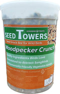 Songbird Treats Seed Towers| 4-5 lb Large Seed Log Towers for Wild Birds (Woodpecker Crunch)