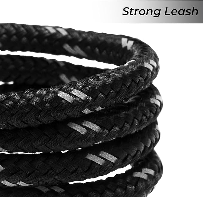 Reflective Cat Leash, 15ft Escape Proof Walking Lead Yard Long Leash, Extender Leash Training Playing Outdoor for Cats Puppy Kitten Small Dogs Rabbit Small Animals