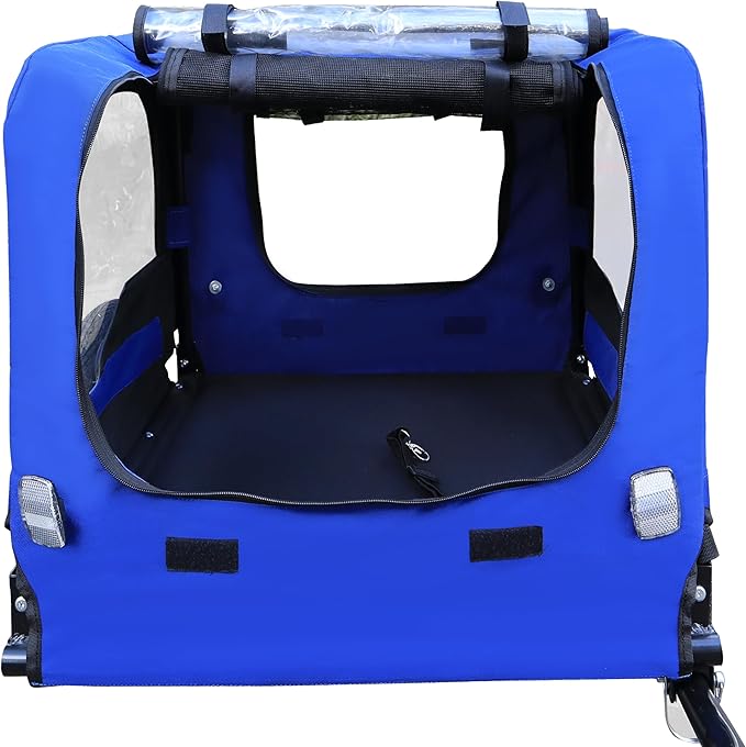 2-in-1 Dog Bike Trailer & Pet Carrier with Quick-Release Wheels, Foldable Steel Frame & Non-Slip Floor, 88 lbs Capacity for Medium/Small Dogs, Compatible with 20"-29" Bicycles