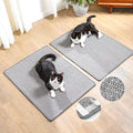 Cat Scratcher Mat,Natural Sisal Cat Scratch Pad with Hook&Loop Tape,Horizontal Floor Kitty Scratching Pads Rug for Indoor, Furniture Protector for Couch&Carpets&Sofas, Large, Grey, 2 Pack