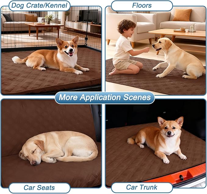 hyha Waterproof Dog Blanket, Reversible Pet Bed Blanket, Soft Sofa Couch Cover for Dogs Washable, Waterproof Pet Couch Covers for Sofa Puppy Cats Furniture Protector(40"x80", Brown/Brown)