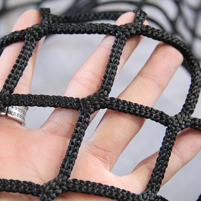 Store Partition Net In Black Knotless Polyester,Scenic Area Fall Protection Nets Mesh Hammock,Balcony Stairs Safety Protective Netting,Kids Playground Fence R(Size:1M×3M(3.3FT×9.8FT),Color:Black)