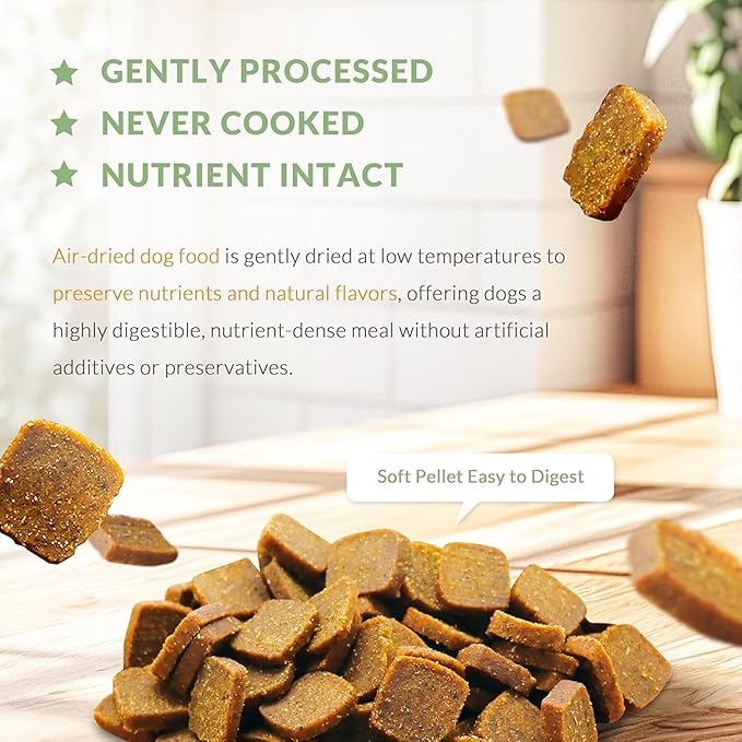 Herz Air-Dried Dog Food – New Zealand Grass-Fed Beef Recipe 2 lb, Single Pure-Meat, Grain Free, All Natural, High Protein, Limited Ingredients