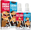 Dog Pee Spray Set, Includes Here Potty & Not Here Training Spray, Potty Training Spray for Dogs, Helps Dogs Develop Proper Potty Habitss (3.38 fl oz Each)