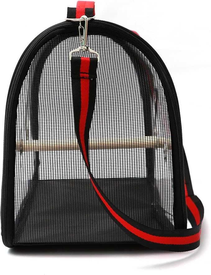 VIDECOR Pet Birds Bag, Lightweight Bird Carrier PVC Transparent Travel Cage Foldable Ventilation Pet Bird Travel Backpack Breathable Bird Travel Cage Portable Travel Bird Cage,C