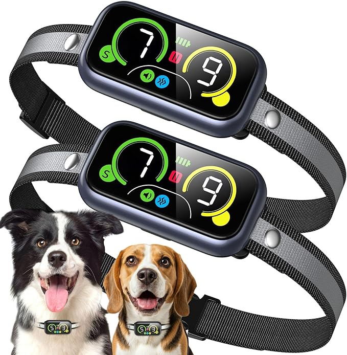 Dog Bark Collar Pro, Instant Bark Solution, Smart Anti Barking Device with 4 Correction Modes, Fast-Acting Barking Collar for for Large Medium Small Dogs 5-150lbs, Ideal for Home & Outdoor Use