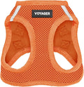 Best Pet Supplies Voyager Step-in Air Harness - All Weather Mesh, Reflective, No Pull Harness for Dogs, Cats - Secure with Hook & Loop Fastener, Buckle, Double D-Rings - Orange, S