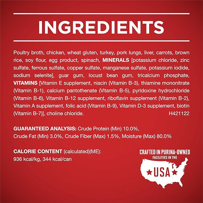 Purina ONE Natural High Protein Dog Food, Tender Cuts in Gravy Chicken and Brown Rice Entrée - 13 Ounce (Pack of 24)