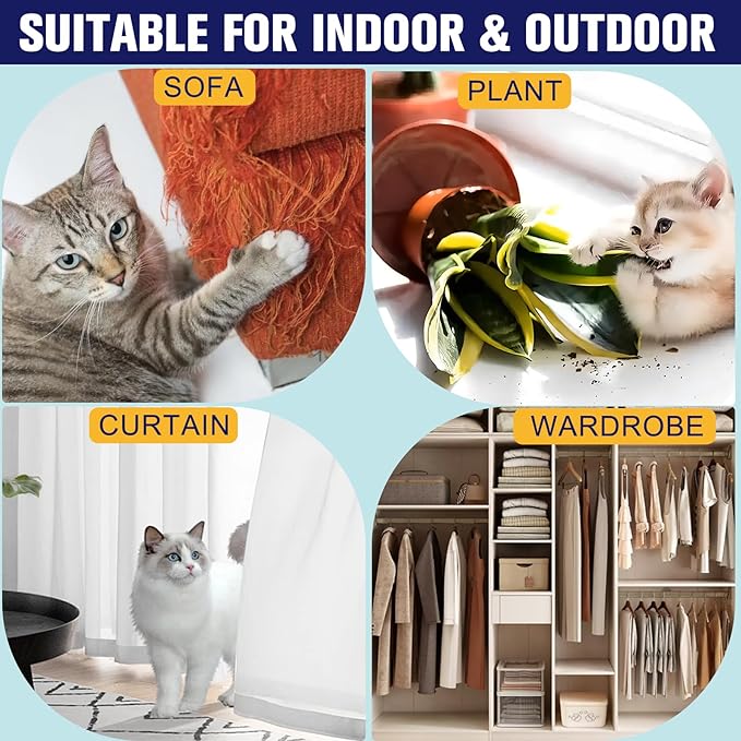 Bitter Apple Cat Deterrent Spray, Natural, Pet-Safe Formula is The Versatile Solution for Indoor & Outdoor Use. Effectively Protect Your Sofa, Carpets, Behavior. (150ml / 5.07oz)