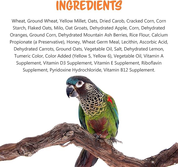 Vitakraft 3 Pack of Apple & Orange Crunch Sticks for Conures, 2 Sticks Each