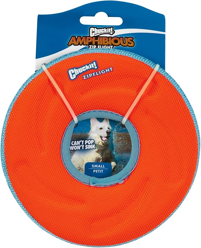 Chuckit! Zipflight Flying Disc Dog Toy, Small (6"), Green and light Blue