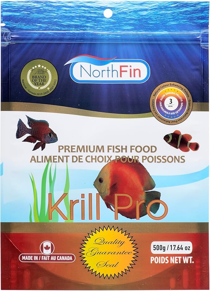Northfin Fish Food Krill Formula Slow Sinking Pellets (3mm 500g)