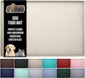 GORILLA GRIP 100% Waterproof Raised Edge BPA Free Silicone Pet Feeding Mat, Dog Cat Food Mats Contain Spills Protects Floors, Placemats for Cats and Dogs Water Bowl, Pets Accessories 23x15 Cream