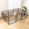 Dog Playpen - 32" Height Dog Pen, Heavy Duty Puppy Pen with Door, Safe & Sturdy, Easy Assemble for Indoor/Outdoor Pet Playpen (10 Panels with Door, Grey)
