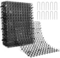 Pomeat 15 PCS Cat Scat Mat with Spikes 16 x 12'' Cat Deterrent Outdoor Scat Mats for Cats and Dogs Cat Spikes for Garden Fence Indoor Furniture Cat Deterrent Mat with 10 Staples
