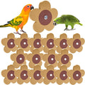 16 Pieces Bird Chew Toy, Natural Parrot Cork Foraging Training Toys for Relieve Boredom & Anxiety, Parrot Rotating Cork Chew Toy for Macaws, Conures, Budgies, Finches, Cockatiel