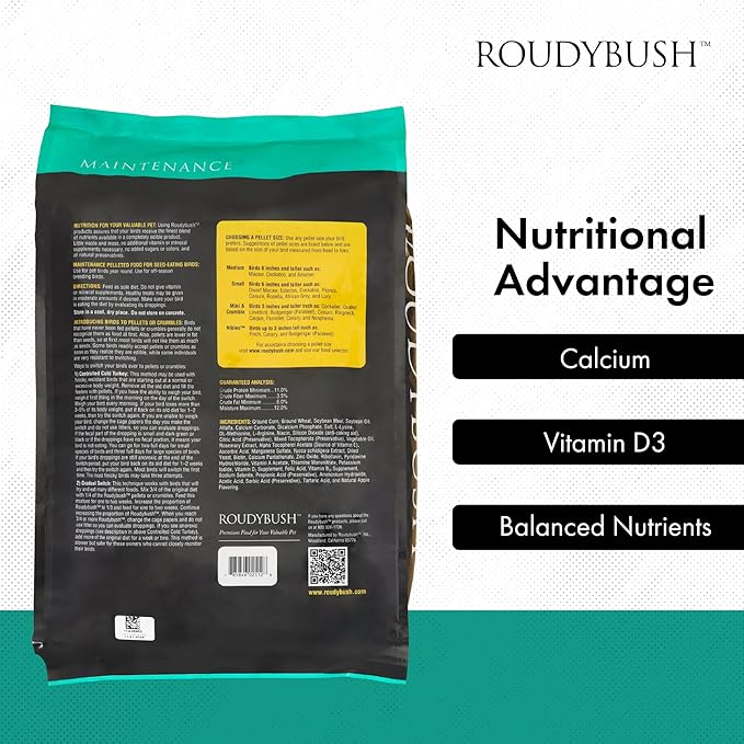 RoudyBush Daily Maintenance Bird Food, Small, 25-Pound (225SMDM)
