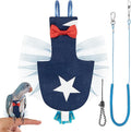 Adjustable Parrot Diaper, Parrot Clothes for Birds, Parrot Diaper Bird Flight Suit, Bird Diaper Harness, Bird Parrot Diaper with Elastic Training Rope (Dark Blue, 1PCS)