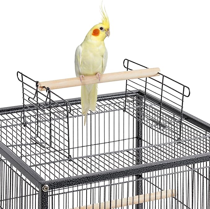 Topeakmart 40'' Height Metal Parakeet Cage Cockatiel Cage Medium Small Parrot Cage w/Rolling Stand for Small Parrots Birds