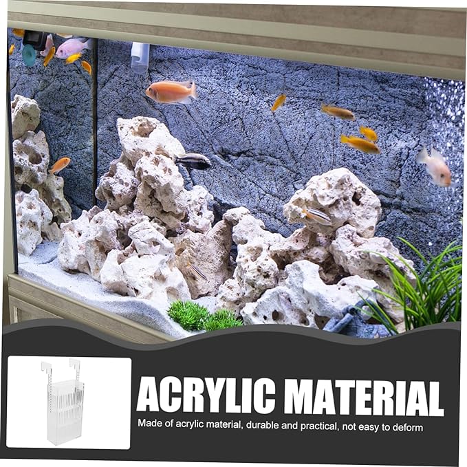 Mikikit Acrylic Fish Incubator for Betta Sturdy Aquarium Breeding Box Fish Tank Separator