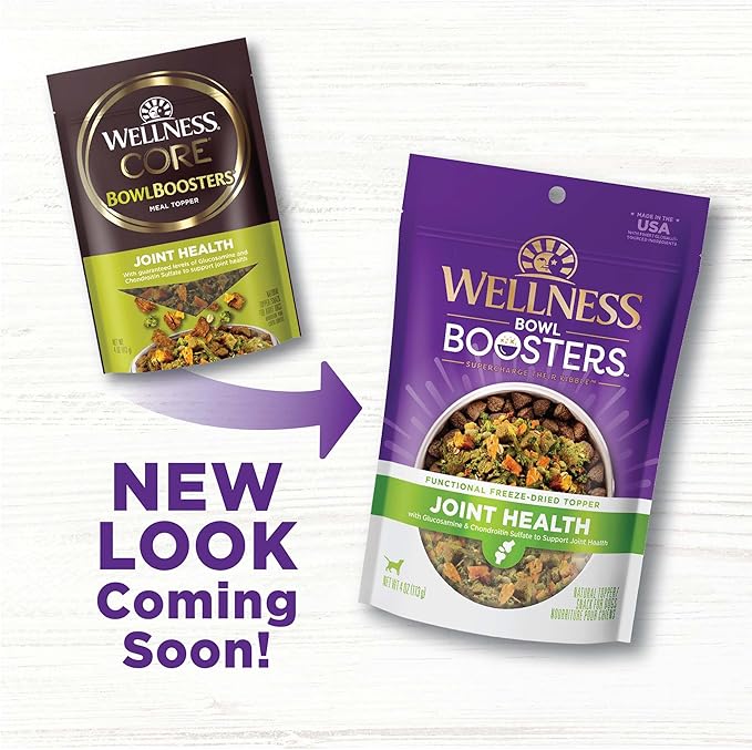 Wellness CORE Bowl Boosters Joint Health Dog Food Topper, 4 Ounce Bag (Pack of 2)