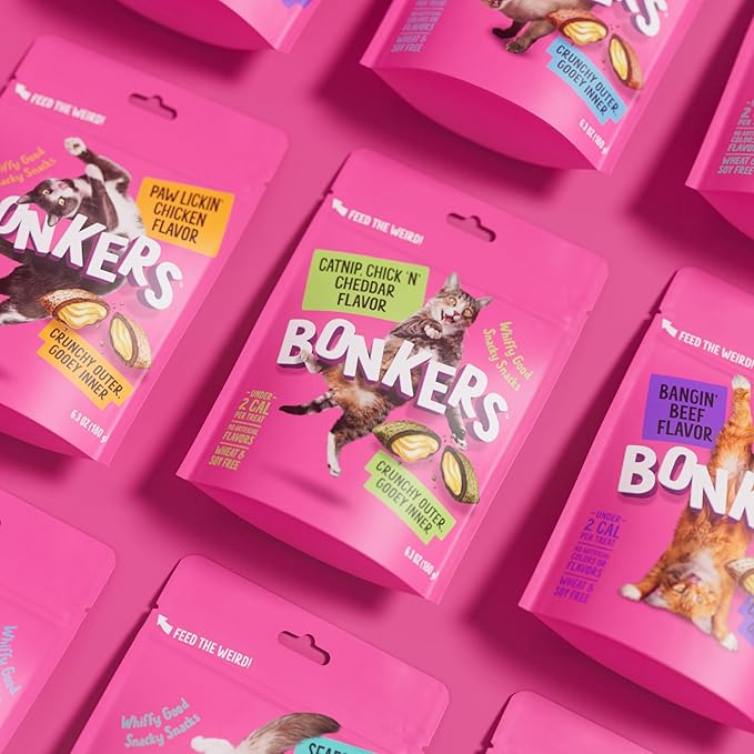 Bonkers Bites CAT Treats Catnip, Chick’N & Cheddar 30 OZ