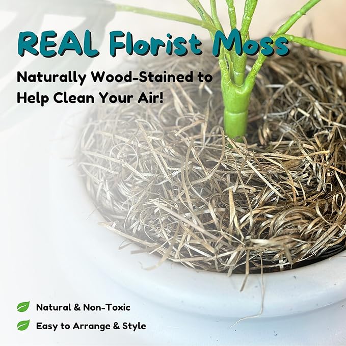 Good Pet Stuff Hidden Litter Box Planter, Decorative Cat Litter Enclosure with Carbon Filter, Artificial Plant, Easy Clean, Indoor Design, Original Round Style, Essentials Kit, Stone Gray