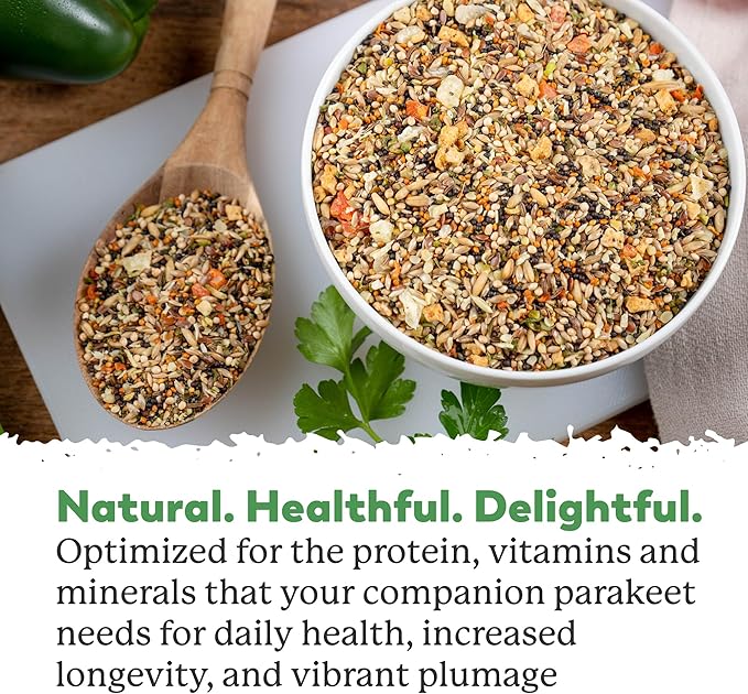 Dr. Harvey's Our Best Parakeet Food, Wholesome Seeds, Nuts, Fruits, and Vegetable Bird Feed for Budgies and Parakeets (4 Pounds/1.81 kg)