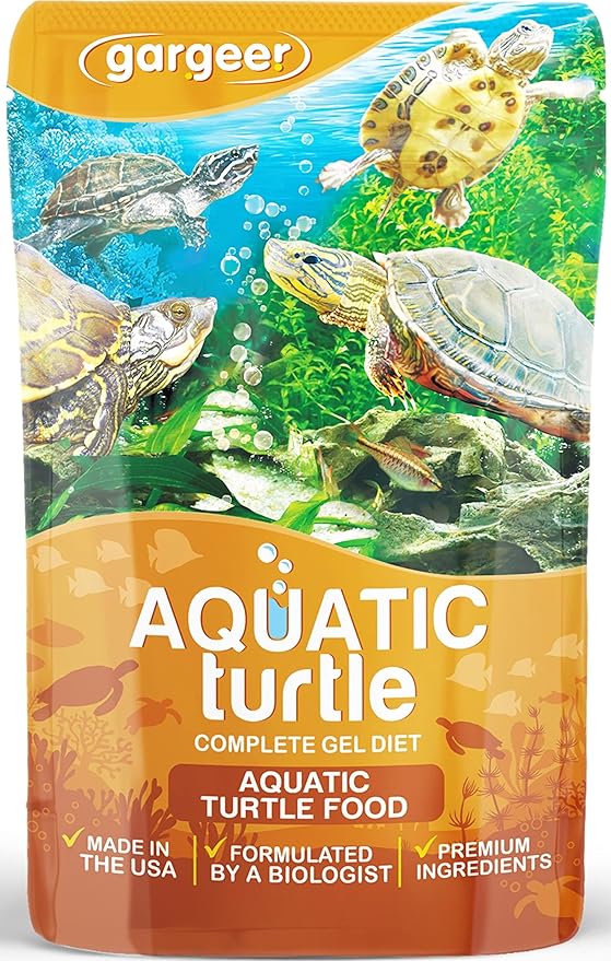 3oz Aquatic Turtle Food for Advanced Breeders Only. Complete Gel Diet for Hatchlings, Juveniles & Adults. Made in The USA Using Premium Ingredients, Growth Enhancing Fortified Gourmet Formula